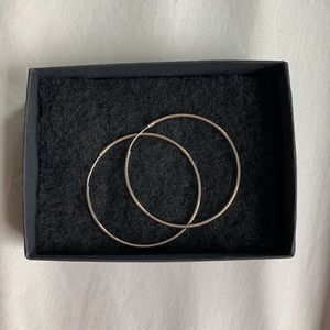 Dainty Lightweight Classic Silver Hoops 45 mm